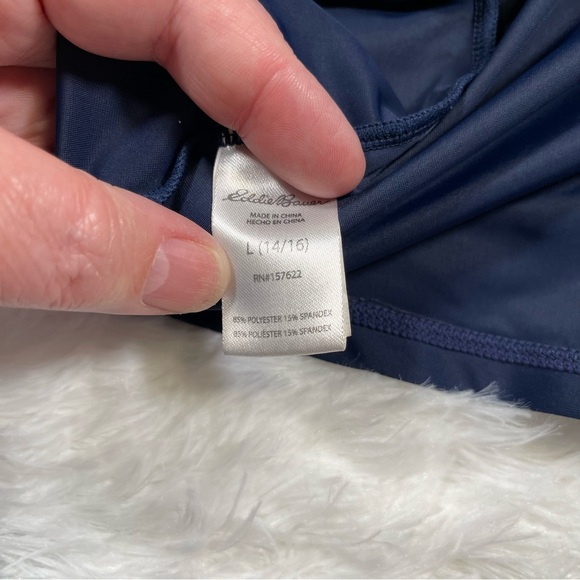 Eddie Bauer 3 Piece Set Reversible Girls Swimsuit Tankini Bakini Rash Guard Sz L - Picture 8 of 8